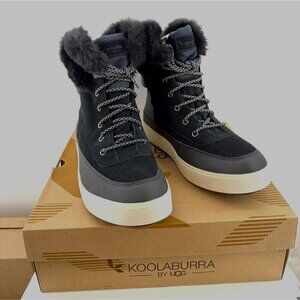 Koolaburra by UGG Women's Ryanna Boots Black Suede Winter Booties Size 10